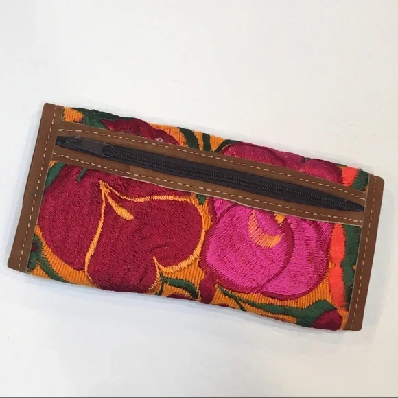 Embroidered Floral Wallet - Picture 2 of 3